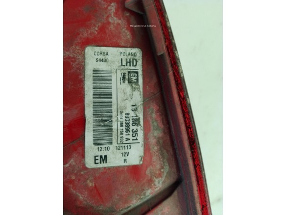 13186351 PILOTO TRA DER EXT OPEL CORSA D Van (S07)|Desguaces La Cabaña