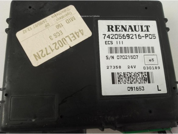 7420569216 P05 MODULO ELECTRONICO RENAULT Midlum|Desguaces La Cabaña