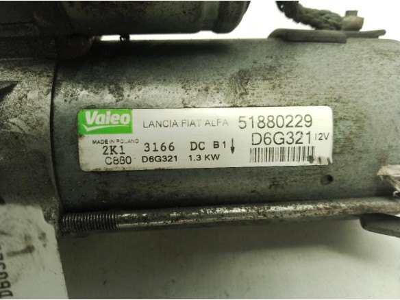 51880229, D6G321 ARRANQUE FIAT PUNTO (199_)|Desguaces La Cabaña