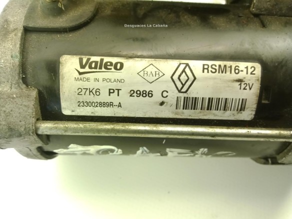 233002889RA ARRANQUE RENAULT TRAFIC III Autobús (JG_)|Desguaces La Cabaña