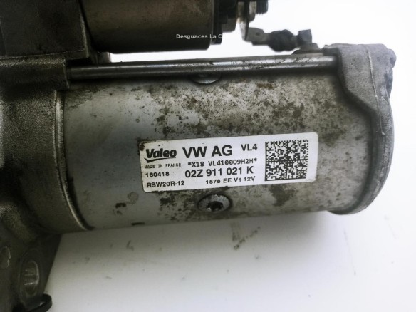 02Z911021K ARRANQUE AUDI A1 Sportback (8XA, 8XF)|Desguaces La Cabaña