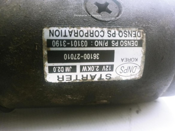 3610027010 ARRANQUE HYUNDAI TUCSON (JM)|Desguaces La Cabaña