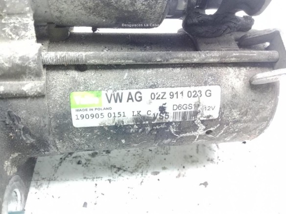 02Z911023G ARRANQUE VW GOLF V (1K1)|Desguaces La Cabaña