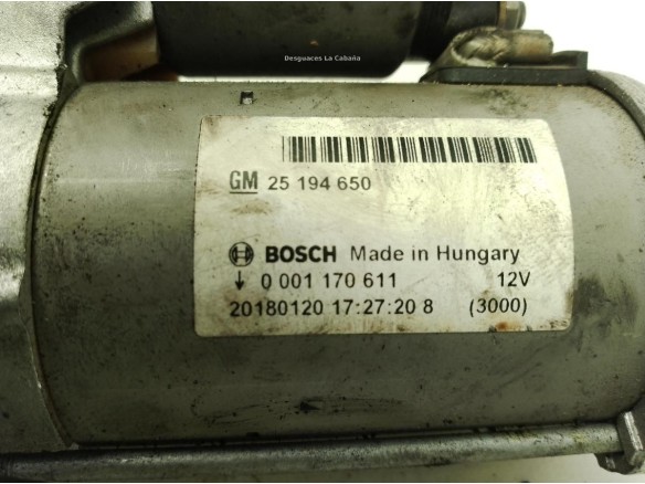 25194650 ARRANQUE OPEL ADAM (M13)|Desguaces La Cabaña