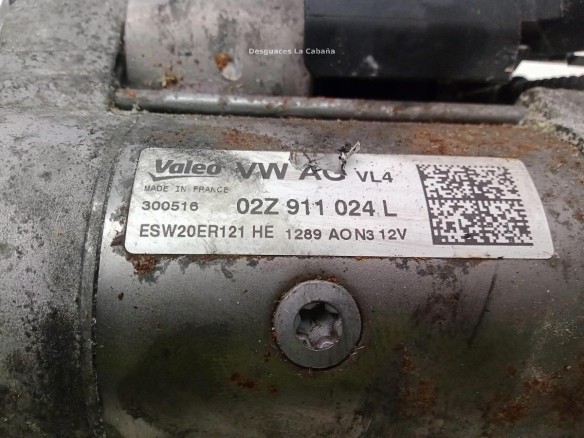 02Z911024L ARRANQUE AUDI A3 Sportback (8VA, 8VF)|Desguaces La Cabaña