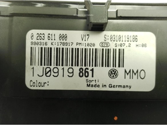 1J0919861, CUADRO INSTRUMENTOS VW GOLF IV (1J1)|Desguaces La Cabaña