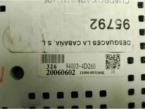 940034D260, CUADRO INSTRUMENTOS KIA CARNIVAL / GRAND CARNIVAL III (VQ)|Desguaces La Cabaña