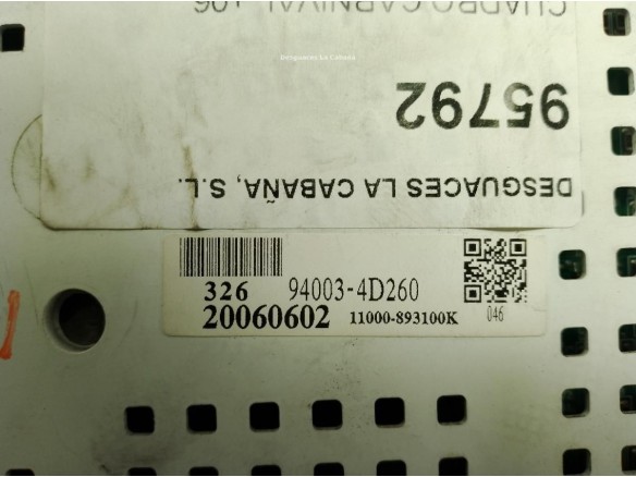 940034D260, CUADRO INSTRUMENTOS KIA CARNIVAL / GRAND CARNIVAL III (VQ)|Desguaces La Cabaña
