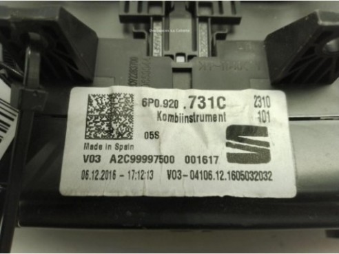 6P0920731C, CUADRO INSTRUMENTOS SEAT IBIZA IV (6J5, 6P1)|Desguaces La Cabaña