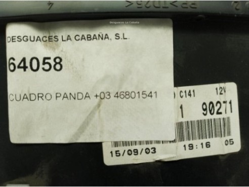 46801541, CUADRO INSTRUMENTOS FIAT PANDA (141A)|Desguaces La Cabaña