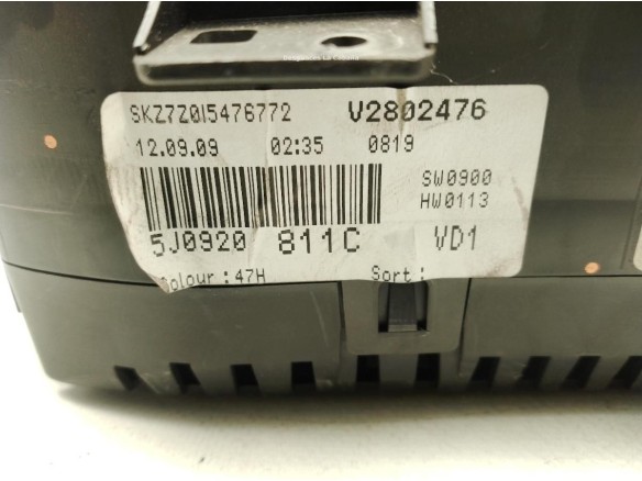 5J0920811C,V2802476, CUADRO INSTRUMENTOS SKODA ROOMSTER (5J)|Desguaces La Cabaña