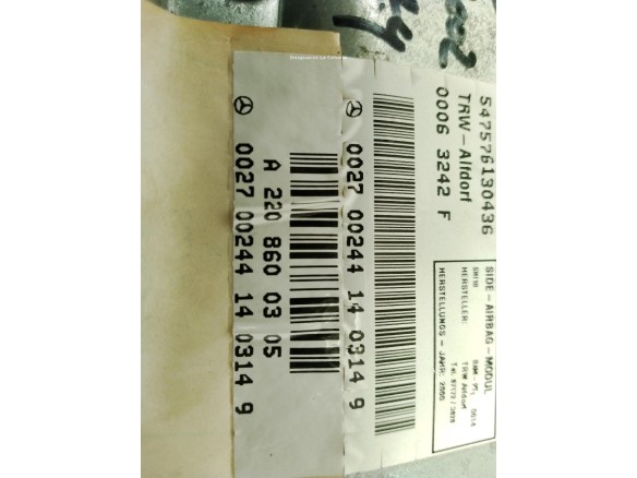A2208600305 AIRBAG PUERTA LAT TRA IZQ MERCEDES BENZ CLASE S (W220)|Desguaces La Cabaña