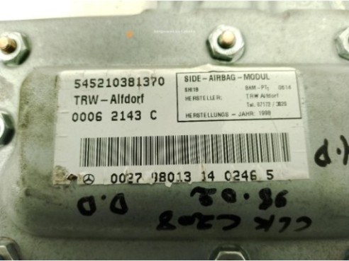 00062143C AIRBAG PUERTA LAT DEL DER MERCEDES BENZ CLK (C208)|Desguaces La Cabaña