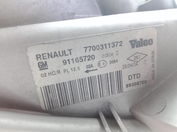 7700311372 FARO DERECHO OPEL VIVARO A Combi (X83)|Desguaces La Cabaña