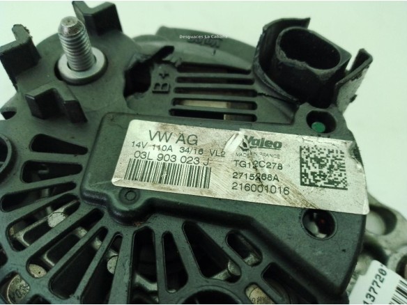 03L903023J ALTERNADOR SEAT LEON (5F1)|Desguaces La Cabaña