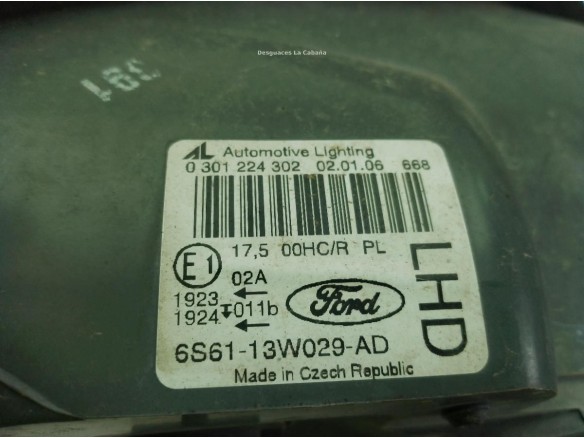 1415694, 6S6113W029AD FARO DERECHO FORD FIESTA V (JH_, JD_)|Desguaces La Cabaña