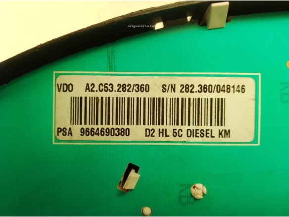 9664690380,A2C53282360, CUADRO INSTRUMENTOS PEUGEOT 407 (6D_)|Desguaces La Cabaña