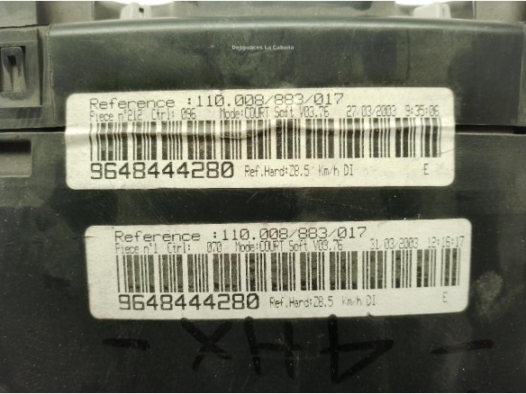 9648444280, CUADRO INSTRUMENTOS PEUGEOT 607 (9D, 9U)|Desguaces La Cabaña