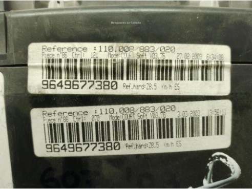 9649677380, CUADRO INSTRUMENTOS PEUGEOT 607 (9D, 9U)|Desguaces La Cabaña