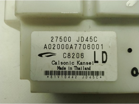 27500JD45C MANDO CLIMA NISSAN QASHQAI / QASHQAI +2 I (J10, JJ10)|Desguaces La Cabaña