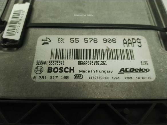 55576906 CENTRALITA MOTOR OPEL INSIGNIA A (G09)|Desguaces La Cabaña