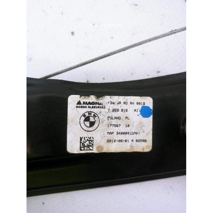 7259818 ELEVALUNAS PUERTA LAT TRA DER BMW 3 (F30, F80) |Desguaces La Cabaña
