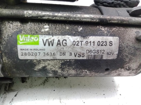 D6GS12,02T911023S, ARRANQUE AUDI A3 (8P1)|Desguaces La Cabaña