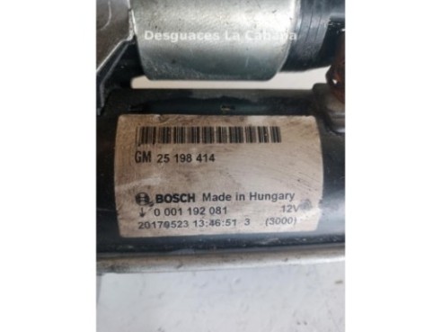 0001192081 ARRANQUE OPEL CORSA E (X15)|Desguaces La Cabaña