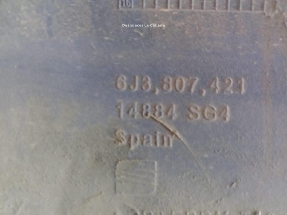 6J3807421 PARAGOLPES TRA SEAT IBIZA IV (6J5, 6P1) |Desguaces La Cabaña