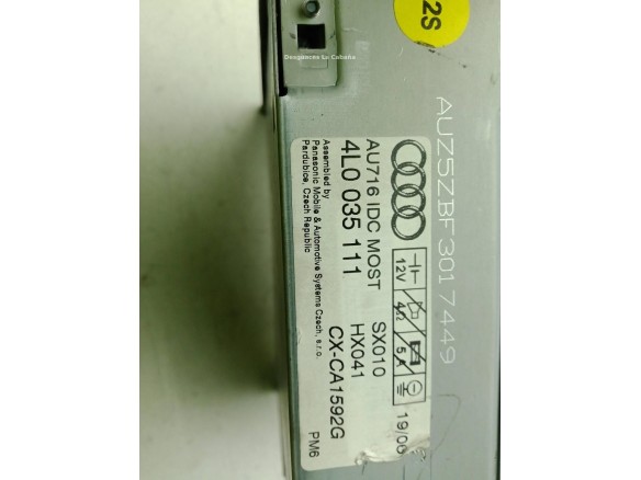 4L0035111 CARGADOR CD AUDI Q7 Van (4LB)|Desguaces La Cabaña