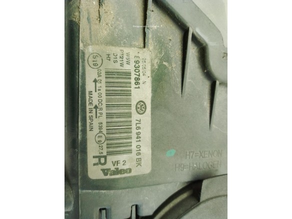 7L6941018BG, 7L6941016BK FARO DERECHO VW TOUAREG (7LA, 7L6, 7L7)|Desguaces La Cabaña