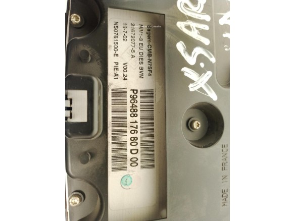 9648817680D, CUADRO INSTRUMENTOS CITROEN XSARA (N1)|Desguaces La Cabaña