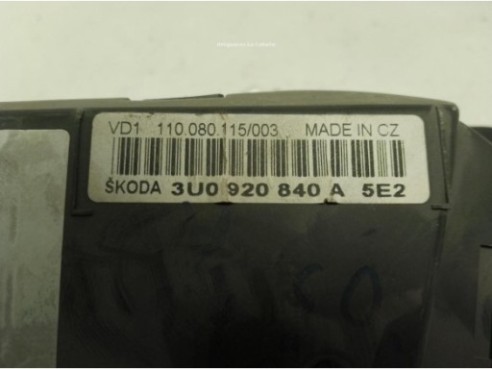 3U0920840A, CUADRO INSTRUMENTOS SKODA SUPERB I (3U4)|Desguaces La Cabaña