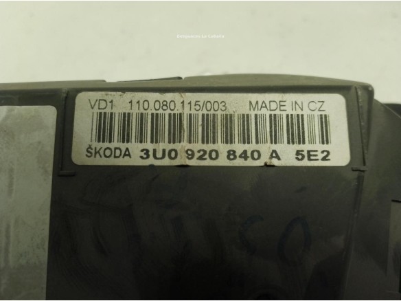 3U0920840A, CUADRO INSTRUMENTOS SKODA SUPERB I (3U4)|Desguaces La Cabaña