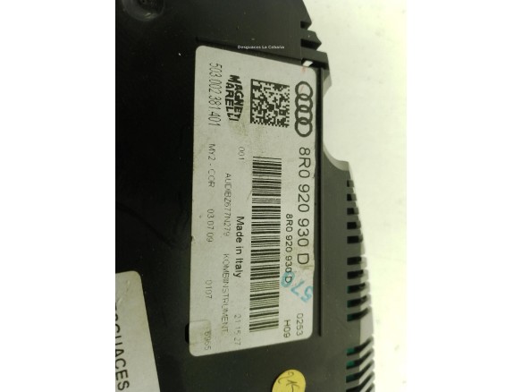 8R0920930D, CUADRO INSTRUMENTOS AUDI Q5 (8RB)|Desguaces La Cabaña