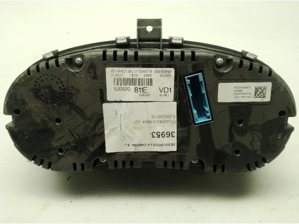 5J0920811E, CUADRO INSTRUMENTOS SKODA FABIA II (542)|Desguaces La Cabaña