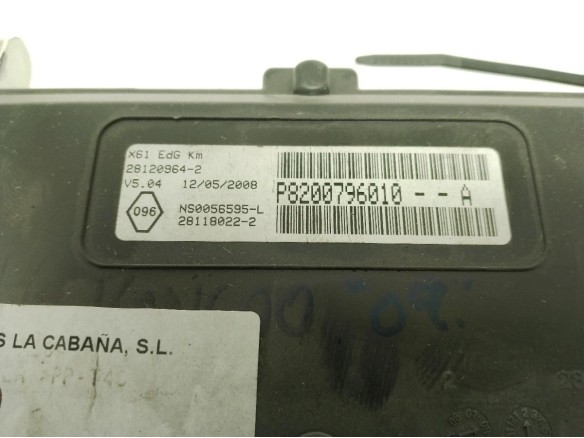 8200796005A, CUADRO INSTRUMENTOS RENAULT KANGOO / GRAND KANGOO (KW0/1_)|Desguaces La Cabaña