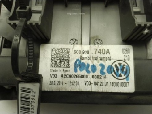6C0920740A, CUADRO INSTRUMENTOS VW POLO (6R1, 6C1)|Desguaces La Cabaña