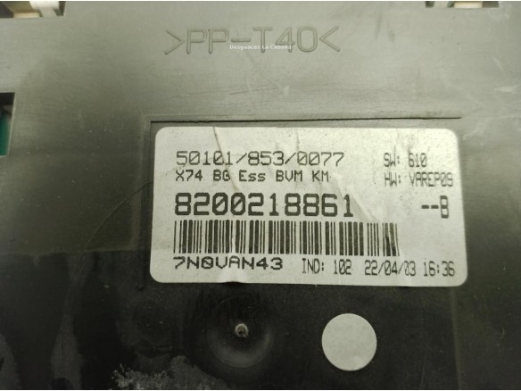 8200218861B, CUADRO INSTRUMENTOS RENAULT LAGUNA II (BG0/1_)|Desguaces La Cabaña