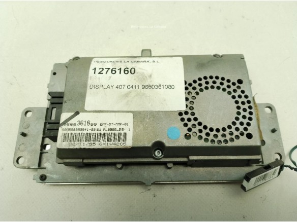 9660361080 DISPLAY PEUGEOT 407 (6D_)|Desguaces La Cabaña