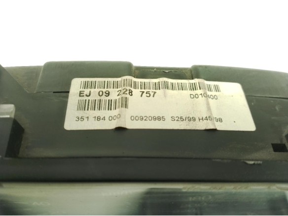 EJ09228757, CUADRO INSTRUMENTOS OPEL ZAFIRA A Limusina (T98)|Desguaces La Cabaña