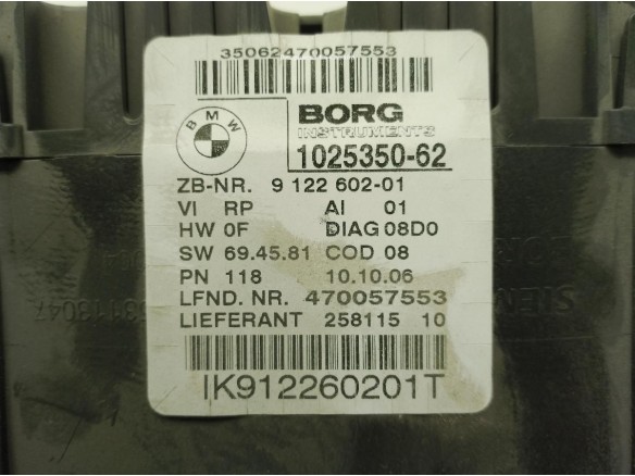 102535062,91226020, CUADRO INSTRUMENTOS BMW 3 (E90)|Desguaces La Cabaña