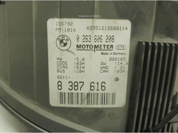 8387616, CUADRO INSTRUMENTOS BMW 3 (E46)|Desguaces La Cabaña