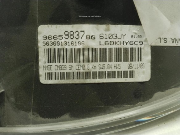 9665983780 CUADRO INSTRUMENTOS CITROEN BERLINGO (B9)|Desguaces La Cabaña
