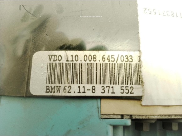 62118371552, CUADRO INSTRUMENTOS BMW 3 (E36)|Desguaces La Cabaña