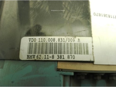 62118381870, CUADRO INSTRUMENTOS BMW 3 (E36)|Desguaces La Cabaña