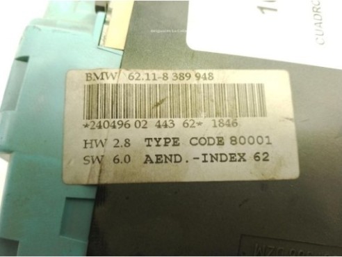 62118389948, CUADRO INSTRUMENTOS BMW 3 (E36)|Desguaces La Cabaña