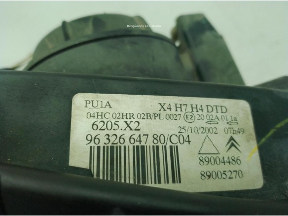 6205X2, 9632664780 FARO DERECHO CITROEN C5 I (DC_)|Desguaces La Cabaña