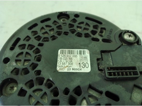 13522659, 0126312006 ALTERNADOR OPEL ASTRA K (B16)|Desguaces La Cabaña