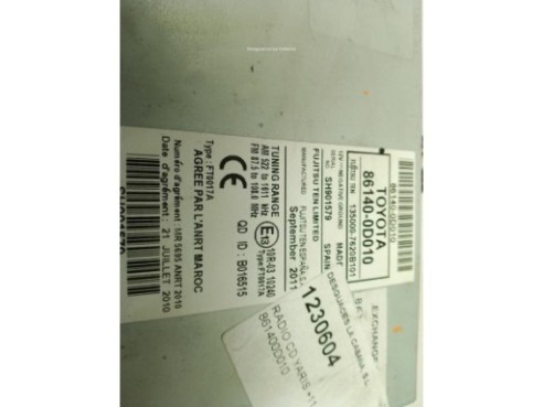 861400D010, RADIO TOYOTA YARIS (_P13_)|Desguaces La Cabaña